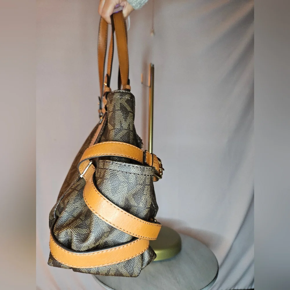 Michael Kors Brown and Tan Satchel